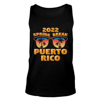 Spring Break Puerto Rico 2022 Vintage Match Cool Sunglasses Tank Top | Mazezy