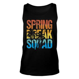 Spring Break Squad Beach Surfer Palm Tree Artwork Unisex Tank Top - Thegiftio
