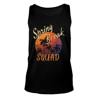 Spring Break Squad Vintage Retro Sunset Unisex Tank Top - Thegiftio