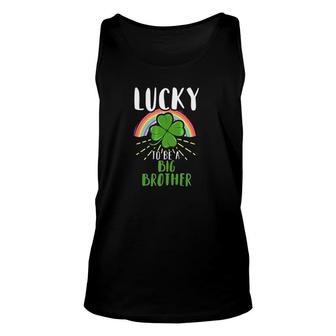 St Patricks Day Lucky To Be Big Brother Unisex Tank Top | Mazezy