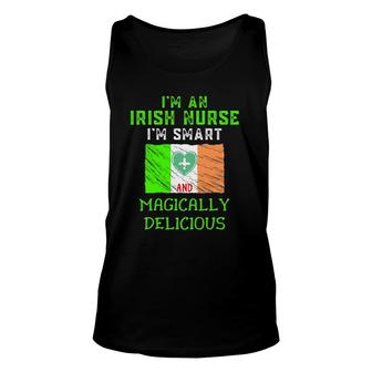 St Patrick's Day Nurse Irish Smart & Magically Delicious Unisex Tank Top | Mazezy