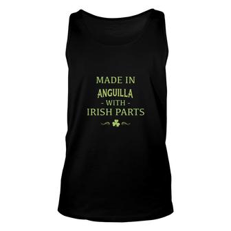 St Patricks Day Shamrock Made In Anguilla With Irish Parts Country Love Proud Nationality Tank Top | Mazezy