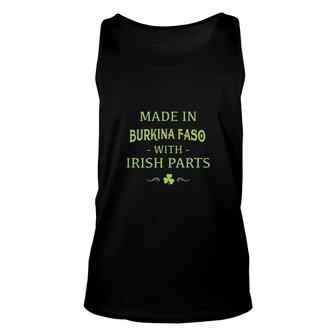 St Patricks Day Shamrock Made In Burkina Faso With Irish Parts Country Love Proud Nationality Tank Top | Mazezy