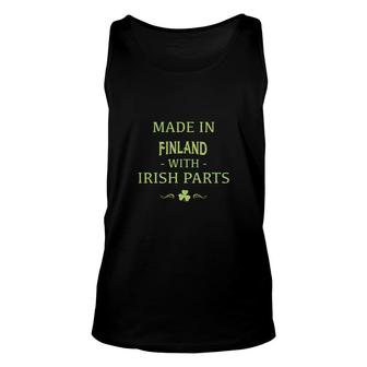 St Patricks Day Shamrock Made In Finland With Irish Parts Country Love Proud Nationality Tank Top | Mazezy
