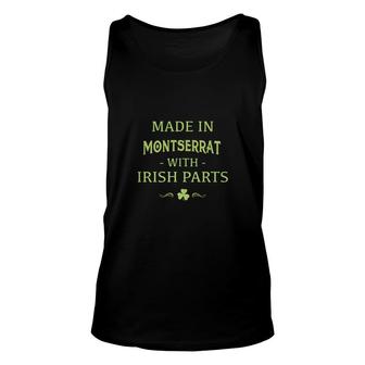 St Patricks Day Shamrock Made In Montserrat With Irish Parts Country Love Proud Nationality Tank Top | Mazezy