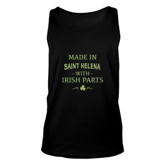 St Patricks Day Shamrock Made In Saint Helena With Irish Parts Country Love Proud Nationality Tank Top | Mazezy