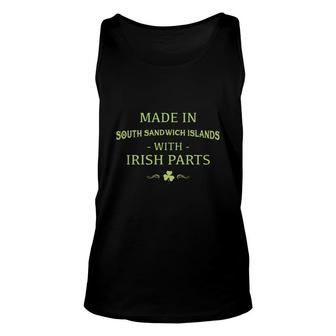 St Patricks Day Shamrock Made In South Sandwich Islands With Irish Parts Country Love Proud Nationality Tank Top | Mazezy