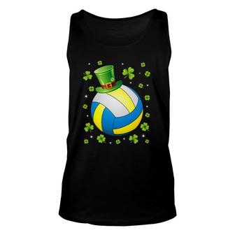 St Patrick's Day Volleyball Irish Hat Shamrock Clover Unisex Tank Top | Mazezy