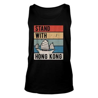 Stand With Hong Kong No China Extradition Protest Unisex Tank Top | Mazezy