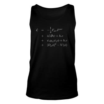 Standard Model Lagrangian Of Particle Physics Higgs Boson Unisex Tank Top | Mazezy
