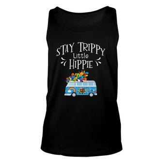 Stay Trippy Little Hippie Peace Love And Freedom 70S Van Unisex Tank Top | Mazezy