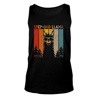 Step Dad Llama Lover Gift For Mens Womens Unisex Tank Top | Mazezy