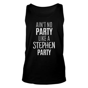 Stephen Fun Personalized Name Party Birthday Christmas Idea Unisex Tank Top - Seseable