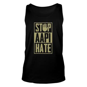 Stop Aapi Hate Stop Hand Sign Asian American Pride Love Unisex Tank Top | Mazezy CA
