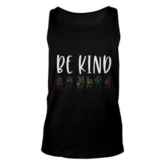 Stop Bullying Kindness Matters Be Kind Sign Language V2 Unisex Tank Top - Thegiftio UK