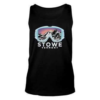 Stowe Ski Design Stowe, Vt Skiing Snow Gift Unisex Tank Top | Mazezy