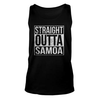 Straight Outta American Samoa Samoan Islander Unisex Tank Top | Mazezy