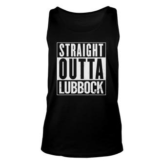 Straight Outta Lubbock Vintage Distressed Funny Unisex Tank Top | Mazezy