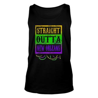 Straight Outta New Orleans Mardi Gras Men Women Unisex Tank Top | Mazezy