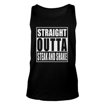 Straight Outta Steak And Shake Funny Unisex Tank Top | Mazezy