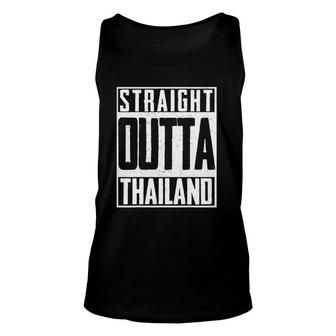 Straight Outta Thailand Thai Pattaya Phuket Funny Unisex Tank Top | Mazezy