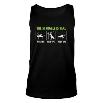 The Struggle Is Real Dinosaur Lover Fitness Gym Tank Top Tank Top | Mazezy
