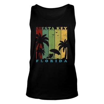 Summer Vacation Vintage Retro Florida Siesta Key Beach Unisex Tank Top | Mazezy