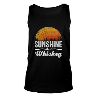 Sunshine And Whiskey Retro Vintage Retro Funny Beach Summer Unisex Tank Top - Thegiftio UK