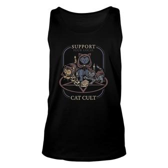 Support Your Local Cat Cult Kitten Cat Unisex Tank Top | Mazezy