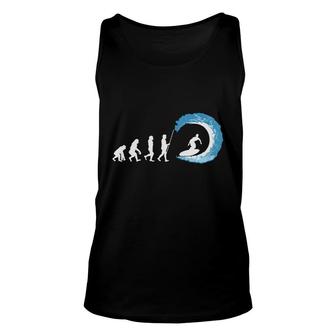 Surfing Evolution Sport Hobby Gift For Surfer Unisex Tank Top - Thegiftio UK