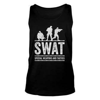 Swat Team Police Sheriff For Off Duty Cops Law Unisex Tank Top | Mazezy