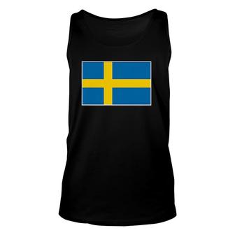 Sweden Flag With Vintage Swedish National Colors Unisex Tank Top | Mazezy