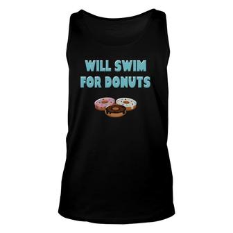 Swimming Donut Swim Quotes Swimmer Gifts Unisex Tank Top | Mazezy