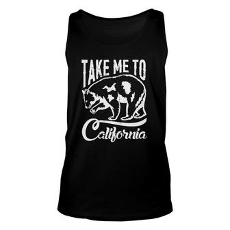 Take Me To California Bear Unisex Tank Top | Mazezy