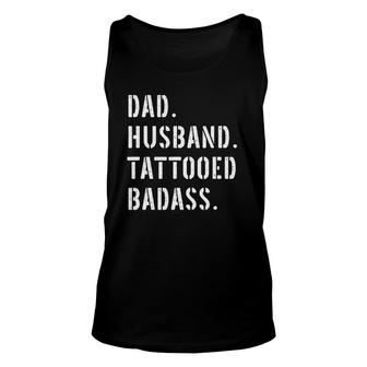 Tattoo Tattooed Dad Gifts From Daughter Son Wife Unisex Tank Top | Mazezy