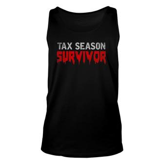 Tax Season Survivor Tax Returns Funny Cpa Gift Tax Season Unisex Tank Top | Mazezy