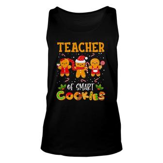 Teacher Of Smart Cookies Christmas Teacher Holiday Men Women Tank Top | Mazezy