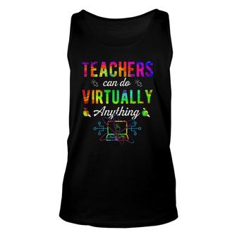 Teachers Can Do Virtually Anything Laptop Online Education Unisex Tank Top | Mazezy AU