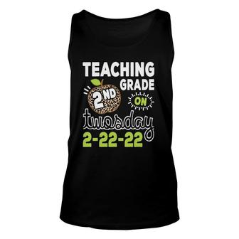 Teaching 2Nd Grade On Twosday 22222 Funny 2022 Teacher Unisex Tank Top | Mazezy
