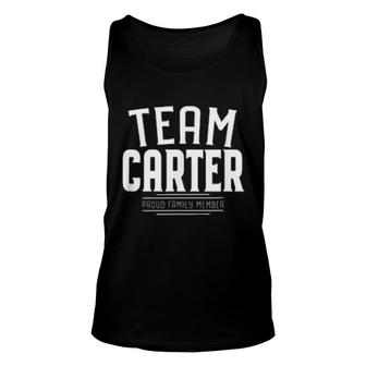 Team Carter Last Name Family Surname Unisex Tank Top | Mazezy