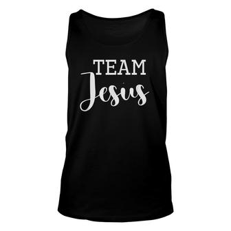 Team Jesus Christian Faith Believer Unisex Tank Top | Mazezy