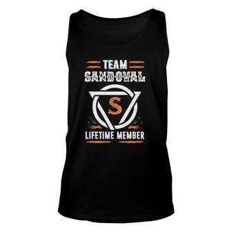 Team Sandoval Lifetime Member Gift For Surname Last Name Unisex Tank Top | Mazezy