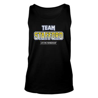 Team Stafford Gift Proud Family Last Name Surname Unisex Tank Top | Mazezy