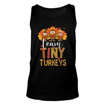 Team Tiny Turkeys Nurse Turkey Thanksgiving Fall Nicu Nurse Tank Top | Mazezy