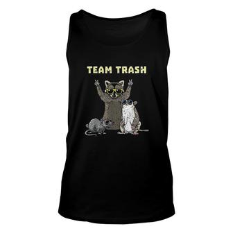 Team Trash Opossum Raccoon Rat Funny Animals Garbage Gang Unisex Tank Top - Thegiftio UK