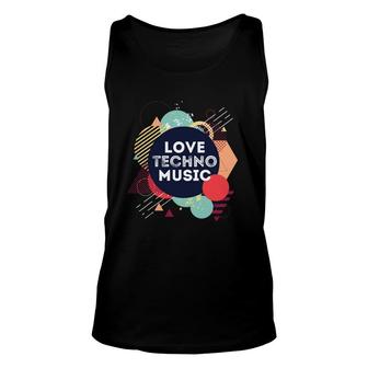 Techno Love Techno Music Unisex Tank Top - Thegiftio