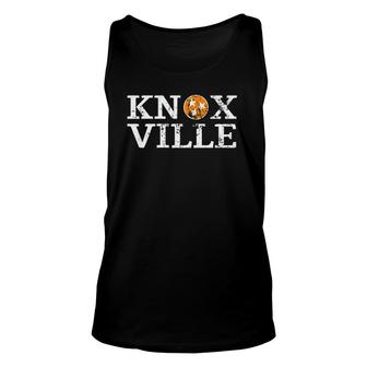 Tennessee State Flag Art Distressed Orange & White Knoxville Tank Top | Mazezy
