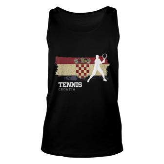 Tennis Croatia Flag Team Tennis Player Tennis Unisex Tank Top | Mazezy