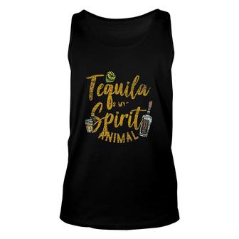 Tequila Is My Spirit Animal Cinco De Mayo Unisex Tank Top - Thegiftio UK