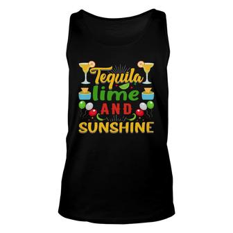 Tequila Lime And Sunshine Cinco De Mayo Unisex Tank Top - Thegiftio UK